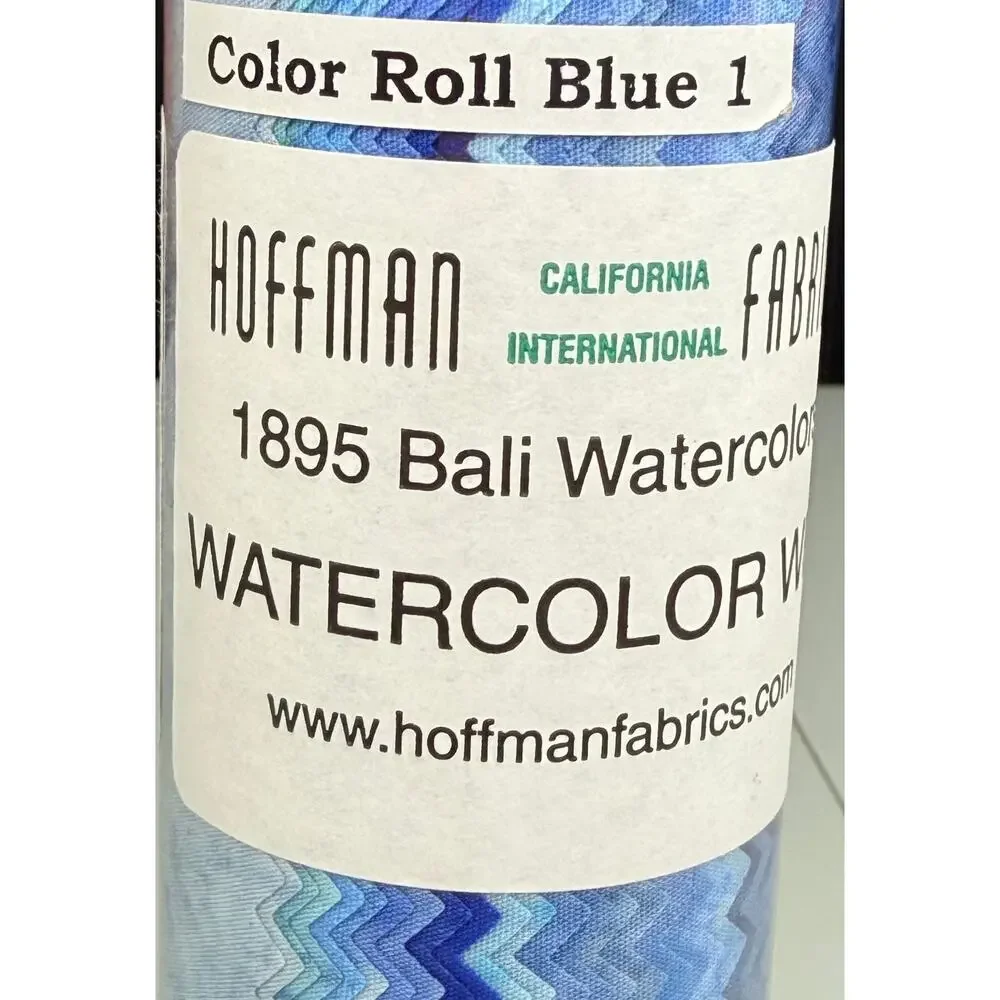 Hoffman Bali Watercolors 1895 Blue Batik Fabric 40 7